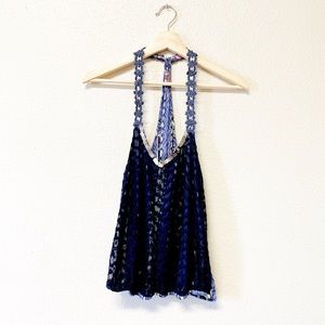 Free People Mix Pattern Sequined Tank